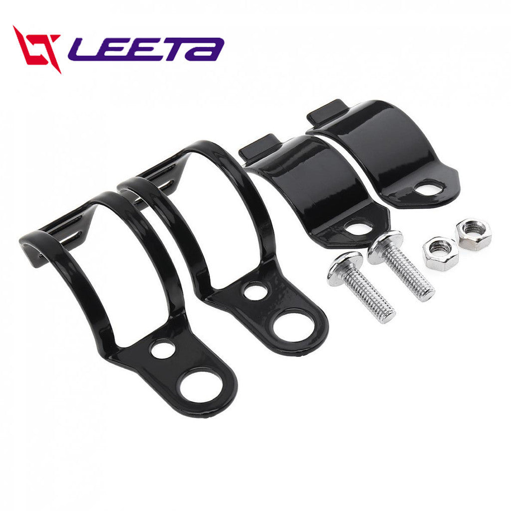 LEETA POWER ชิ้นส่วนไฟเลี้ยว มอเตอร์ไซค์ คู่สัญญาณไฟเลี้ยวรถจักรยานยนต์เฟรมจักรยานแบบเบาที่หนีบยึดผู้ถือแสงโคมไฟ