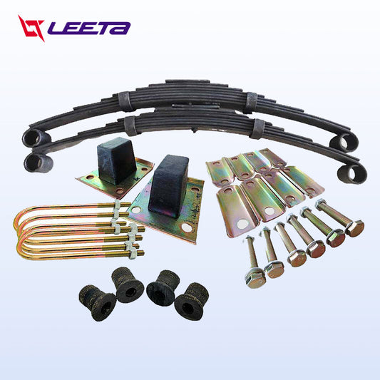 LEETA POWER ชุดแหนบใส่สามล้อ ชุดแหนบ ชุดแหนบพร้อมยางรองครบชุดใส่รถสามล้อ พร้อมหูหิ้ว ยางกันกระแทก บูทยาง