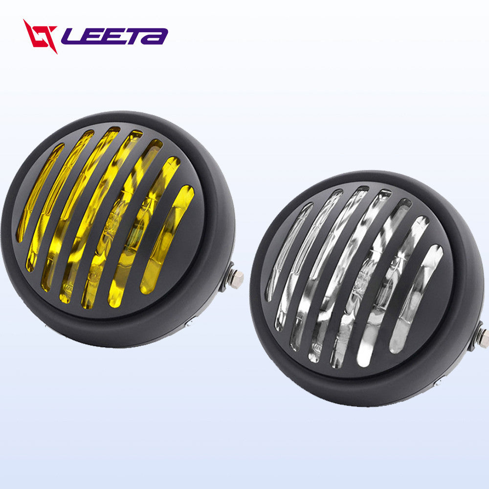 LEETA POWER ไฟหน้า มอเตอร์ไซค์ ชิ้นส่วน 6.5นิ้ว ขายึดไฟหน้ารถจักรยานยนต์ ไฟหน้ามอเตอร์ไซค์ทรงตะแกรง อะไหล่มอเตอร์ไซค์