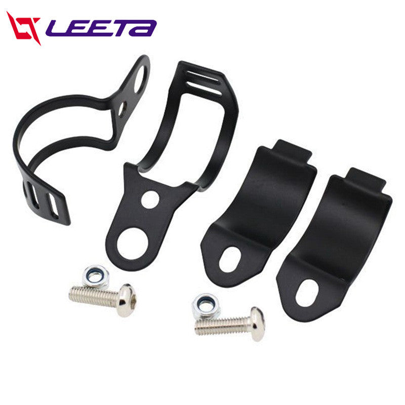 LEETA POWER ชิ้นส่วนไฟเลี้ยว มอเตอร์ไซค์ คู่สัญญาณไฟเลี้ยวรถจักรยานยนต์เฟรมจักรยานแบบเบาที่หนีบยึดผู้ถือแสงโคมไฟ