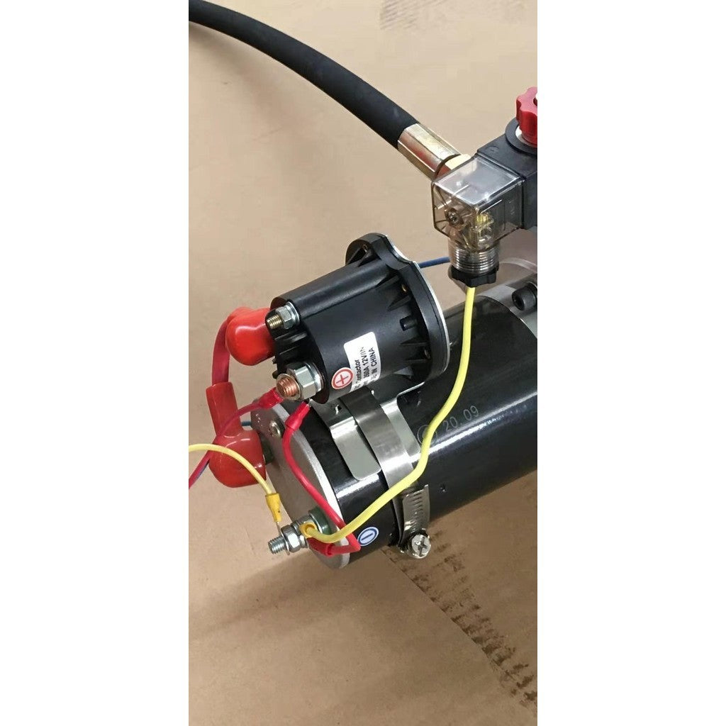 LEETA ปั๊มไฮดรอลิคไฟฟ้า12V รถสามล้อควบคุมไฟฟ้าอุปกรณ์ถ่ายโอนข้อมูลไฮดรอลิกรถจักรยานยนต์รถบรรทุกไฟฟ้ารถบรรทุกยกดัดแปลงชุด