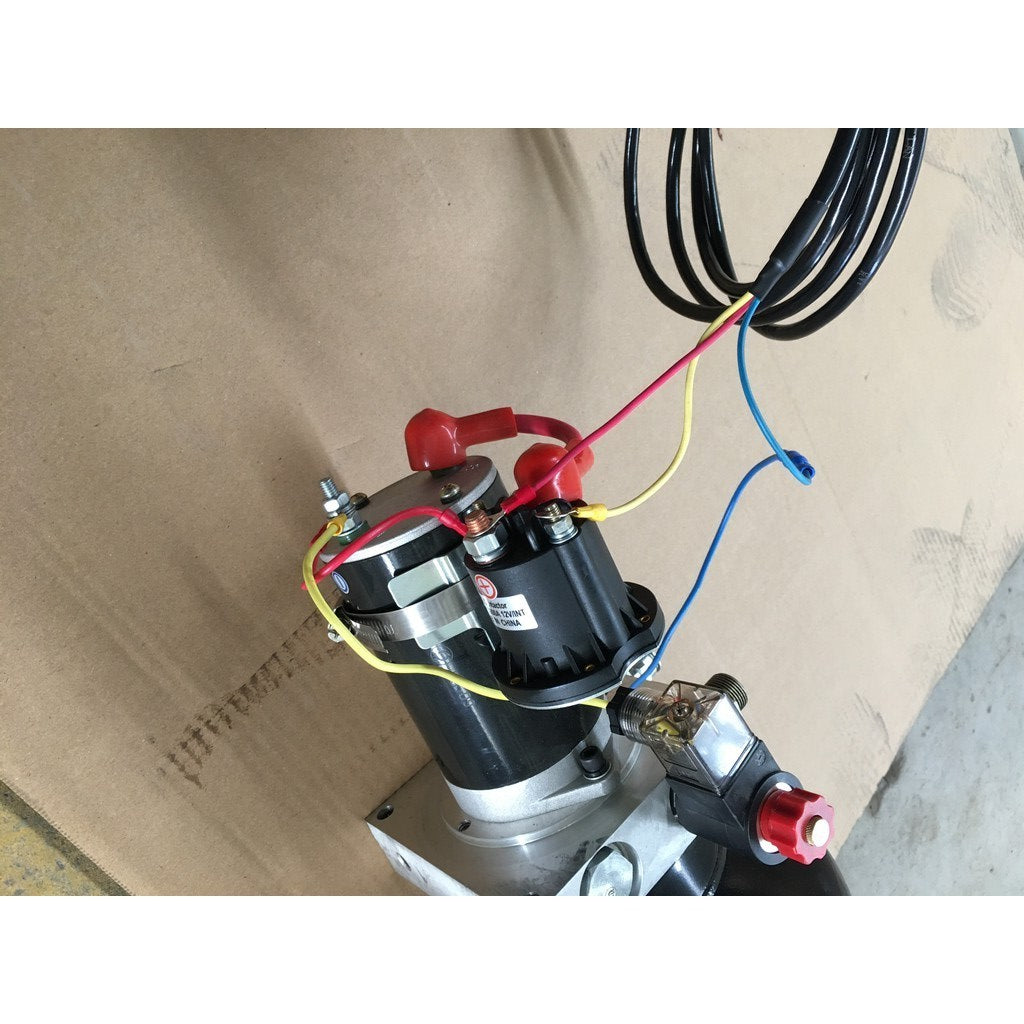 LEETA ปั๊มไฮดรอลิคไฟฟ้า12V รถสามล้อควบคุมไฟฟ้าอุปกรณ์ถ่ายโอนข้อมูลไฮดรอลิกรถจักรยานยนต์รถบรรทุกไฟฟ้ารถบรรทุกยกดัดแปลงชุด
