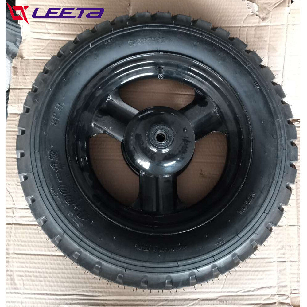 3.15】LEETA POWER ล้อยางสามล้อ ยางหน้า เบอร์400-12 / 500-12 ล้อหน้า ชุดล้อ ล้อพร้อมยาง กะทะล้อพร้อมยาง ชุดล้อสามล้อ