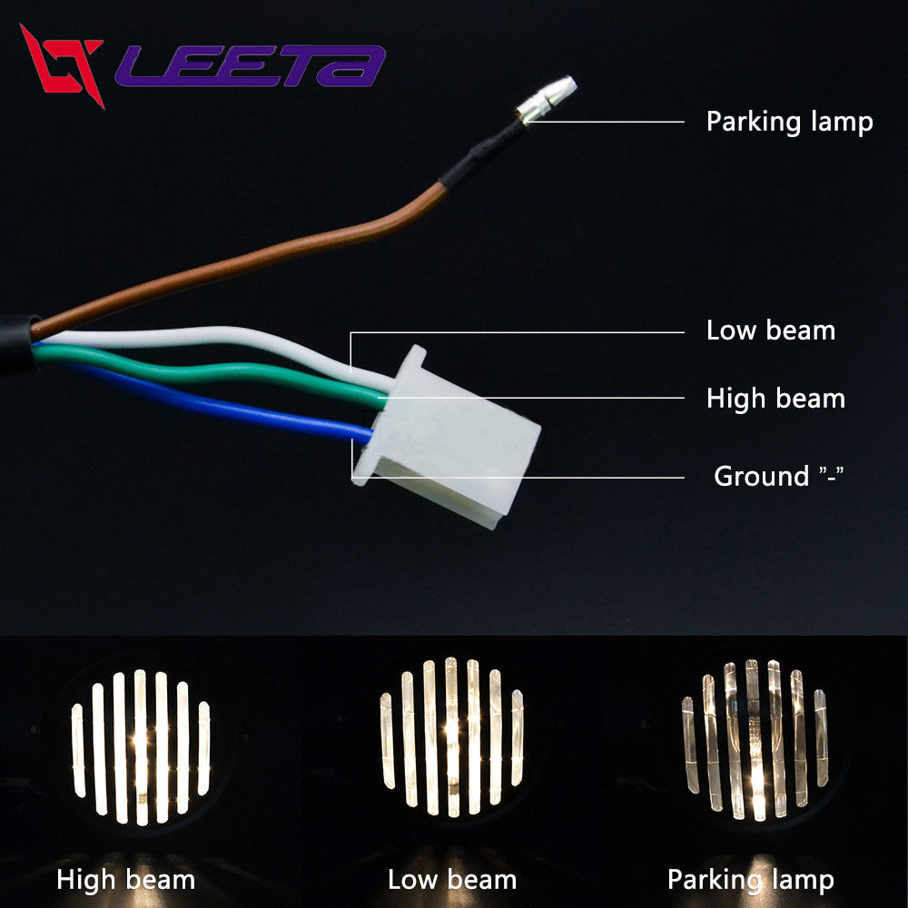 LEETA POWER ไฟหน้า มอเตอร์ไซค์ ชิ้นส่วน 6.5นิ้ว ขายึดไฟหน้ารถจักรยานยนต์ ไฟหน้ามอเตอร์ไซค์ทรงตะแกรง อะไหล่มอเตอร์ไซค์