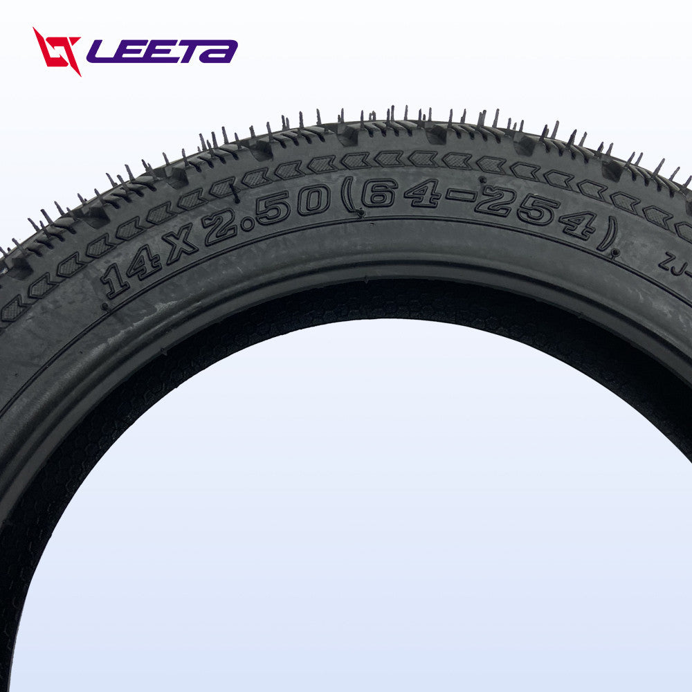 LEETA ยางนอก จักรยานไฟฟ้า14x2.50 รถจักรยานไฟฟ้า ยางกันลื่นสูญญากาศ 14x2.5 ยางคุณภาพสูง