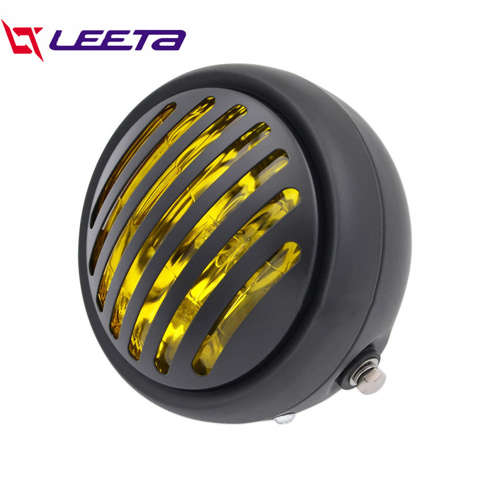 LEETA POWER ไฟหน้า มอเตอร์ไซค์ ชิ้นส่วน 6.5นิ้ว ขายึดไฟหน้ารถจักรยานยนต์ ไฟหน้ามอเตอร์ไซค์ทรงตะแกรง อะไหล่มอเตอร์ไซค์