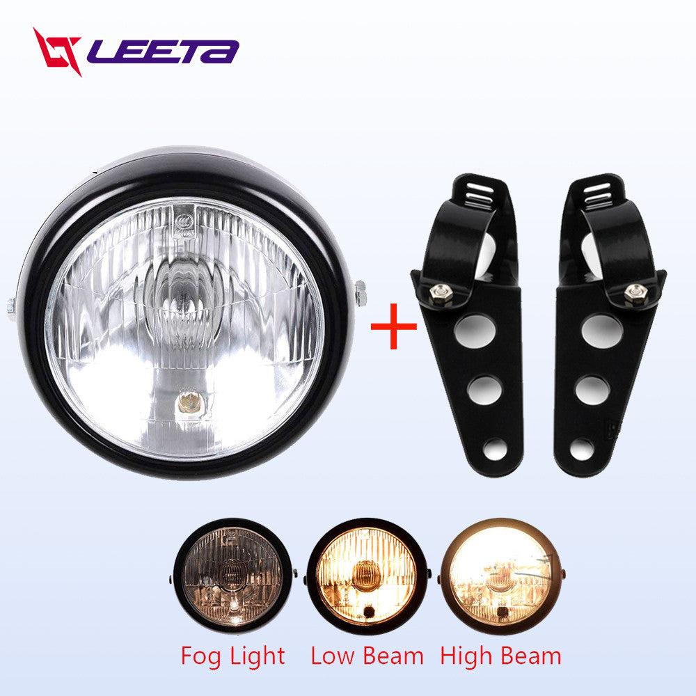 LEETA POWER ไฟหน้ามอเตอร์ไซค์ ชิ้นส่วนไฟหน้า ขายึดไฟหน้ารถจักรยานยนต์ ไฟหน้าเหมาะสำหรับ GN125 มอเตอร์ไซค์